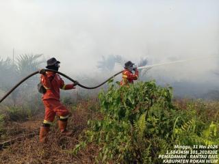 Karhutla Pasir Limau Kapas Padam, Manggala Agni Masih Berjibaku di Rantau Bais, Sokoi, dan Kandis