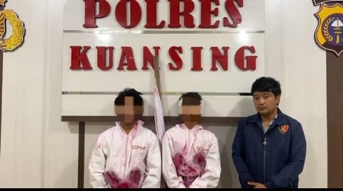Dua Pemuda di Kuansing Membuat Konten Keliling Naik Motor Berkostum Pocong Diamankan Polisi