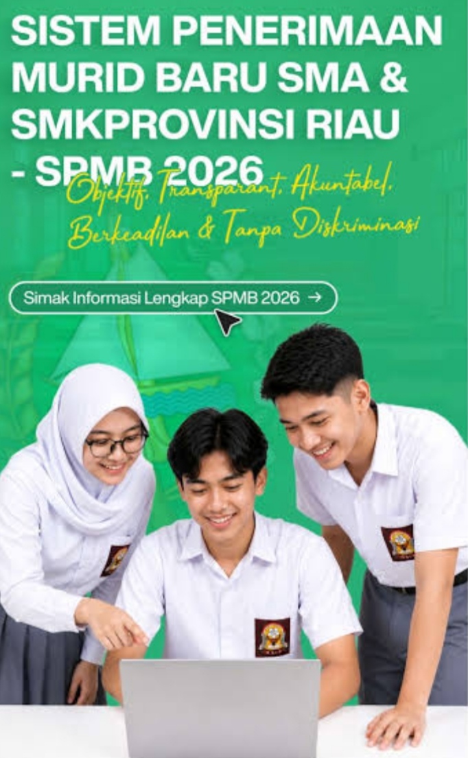 Aktivasi Akun SPMB Riau Tembus 68.322, Disdik Ingatkan Jangan Tunda Pendaftaran