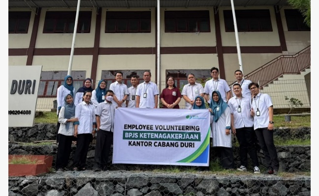 BPJS Ketenagakerjaan Duri Gelar Employee Volunteering di Sekolah Pelopor Duri