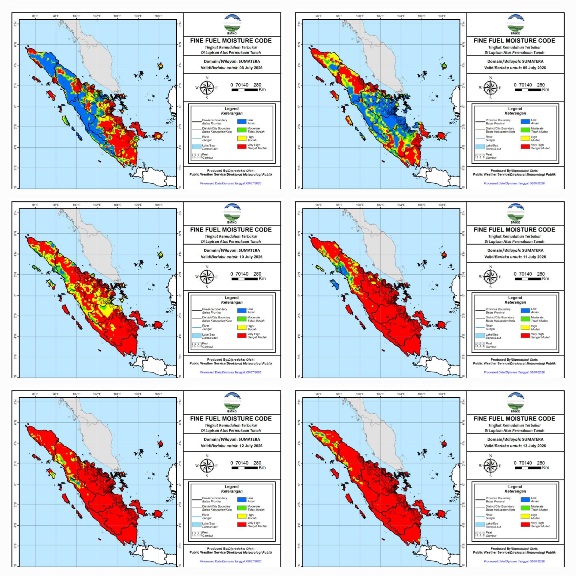 FFMC BMKG Prediksi Risiko Karhutla di Sumatera Tinggi
