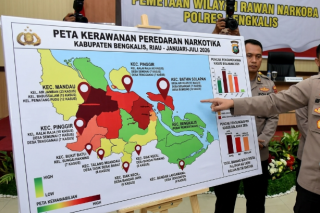 Ini Peta Zona Merah Narkoba yang Diserbu Jajaran Polres Bengkalis
