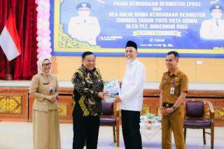 Pemprov Riau Dorong Pemko Dumai Kejar Tunggakan PKB Rp28,1 Miliar Demi Tingkatkan PAD